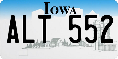 IA license plate ALT552