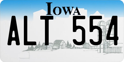 IA license plate ALT554