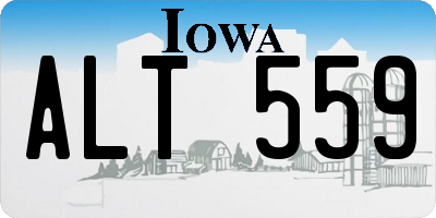 IA license plate ALT559