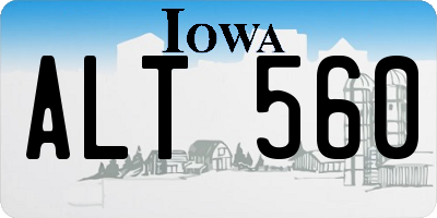 IA license plate ALT560