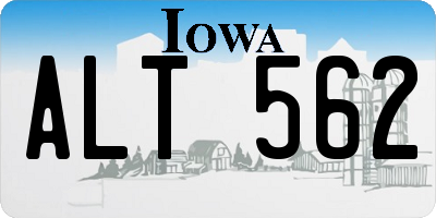 IA license plate ALT562