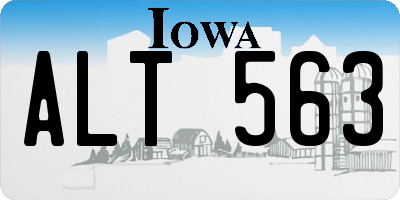IA license plate ALT563