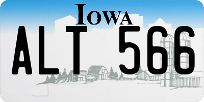 IA license plate ALT566