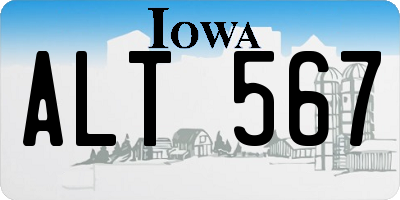 IA license plate ALT567