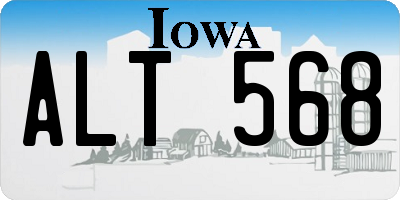 IA license plate ALT568