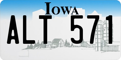 IA license plate ALT571
