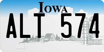IA license plate ALT574