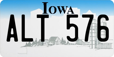IA license plate ALT576