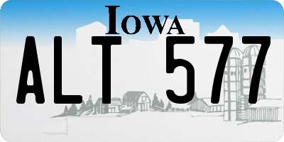 IA license plate ALT577