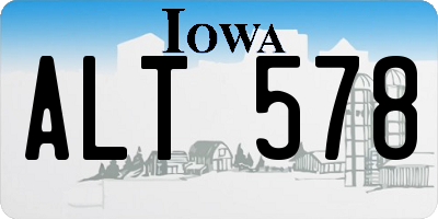 IA license plate ALT578