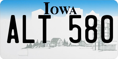 IA license plate ALT580