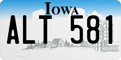 IA license plate ALT581