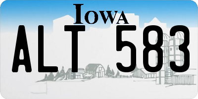 IA license plate ALT583