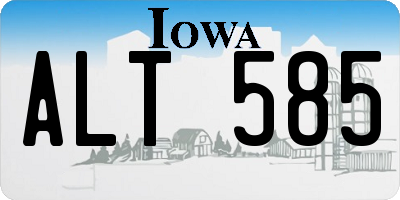IA license plate ALT585