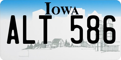 IA license plate ALT586