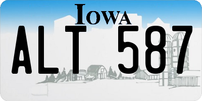 IA license plate ALT587