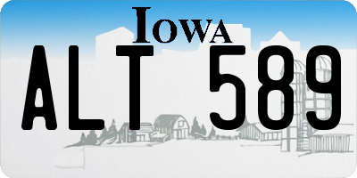 IA license plate ALT589