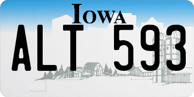 IA license plate ALT593