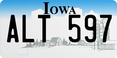 IA license plate ALT597