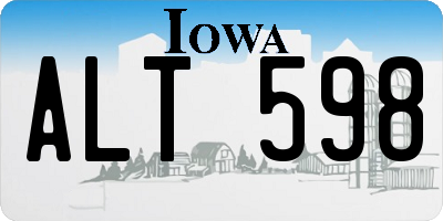 IA license plate ALT598