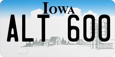 IA license plate ALT600