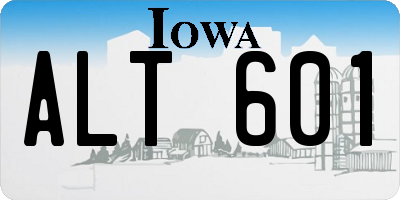 IA license plate ALT601