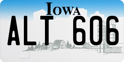 IA license plate ALT606