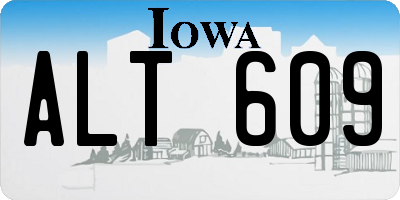 IA license plate ALT609