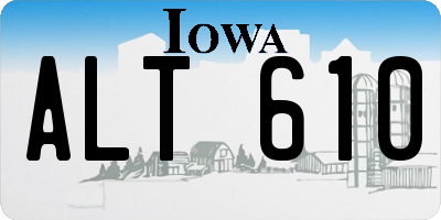 IA license plate ALT610