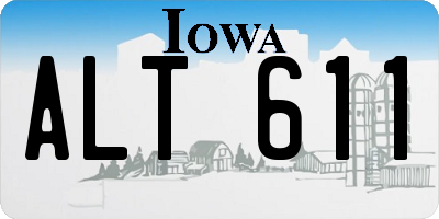 IA license plate ALT611