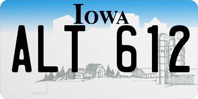 IA license plate ALT612