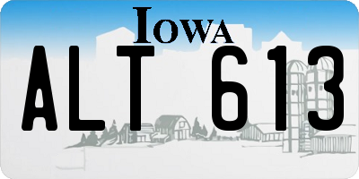 IA license plate ALT613