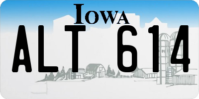 IA license plate ALT614
