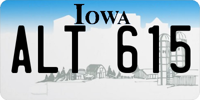 IA license plate ALT615