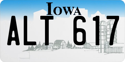 IA license plate ALT617