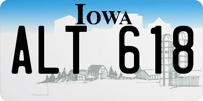 IA license plate ALT618