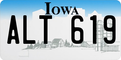 IA license plate ALT619