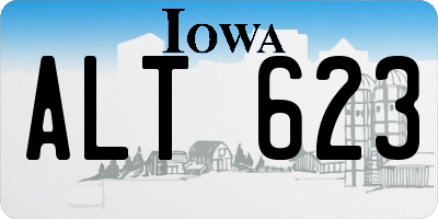 IA license plate ALT623