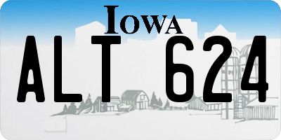 IA license plate ALT624