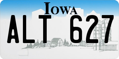 IA license plate ALT627