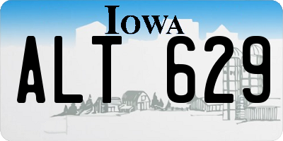 IA license plate ALT629