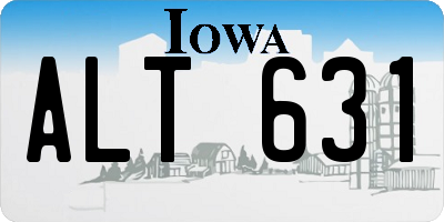 IA license plate ALT631