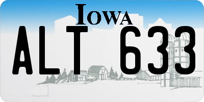 IA license plate ALT633