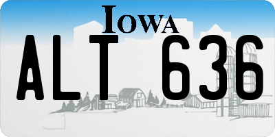 IA license plate ALT636