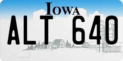 IA license plate ALT640