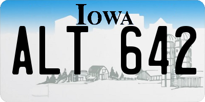 IA license plate ALT642