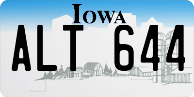 IA license plate ALT644