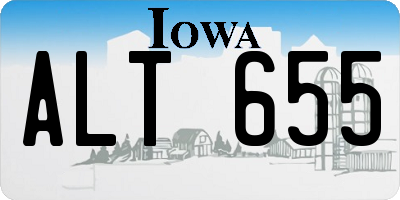 IA license plate ALT655