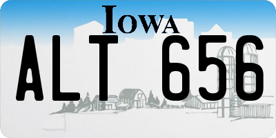 IA license plate ALT656
