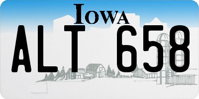 IA license plate ALT658